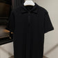 Moncler Half Zip Polo Shirt (Black)