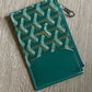 Goyard Bourbon Zipped Card Holder (Green)