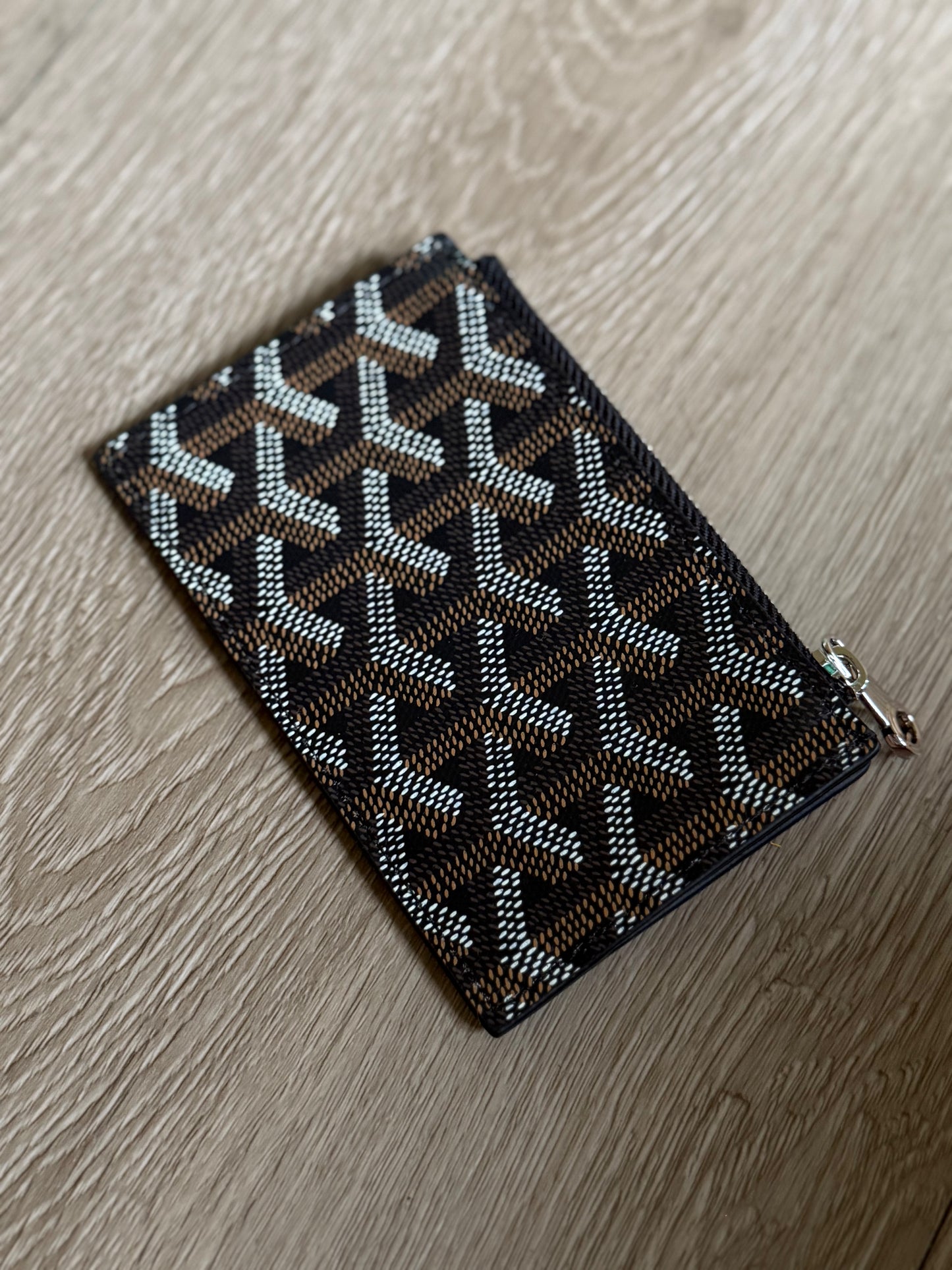 Goyard Bourbon Zipped Card Holder (Black)
