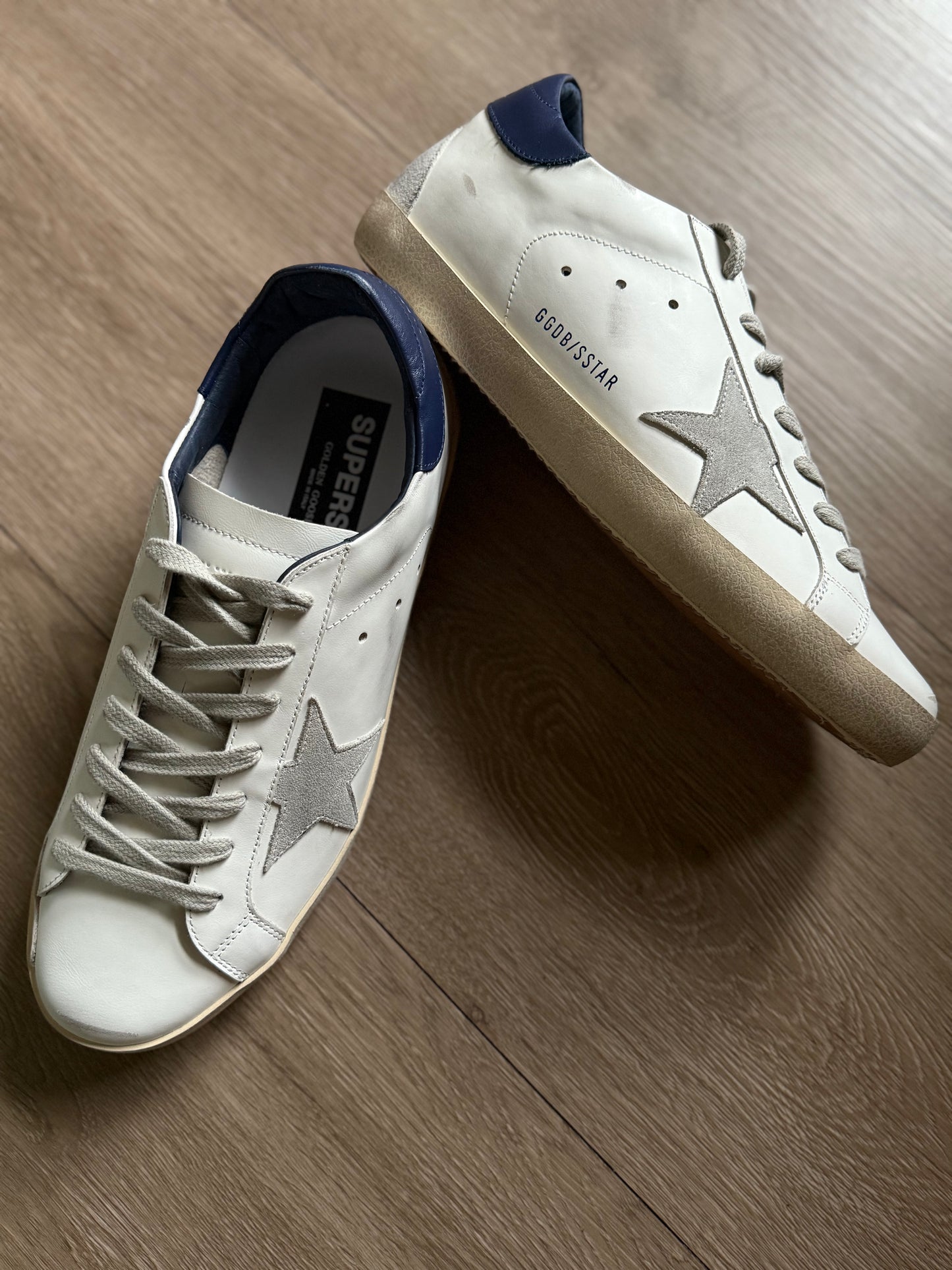 Golden Goose Superstar (White/Navy)