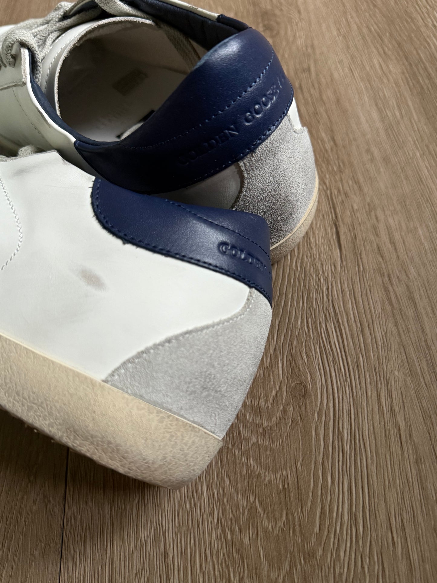 Golden Goose Superstar (White/Navy)