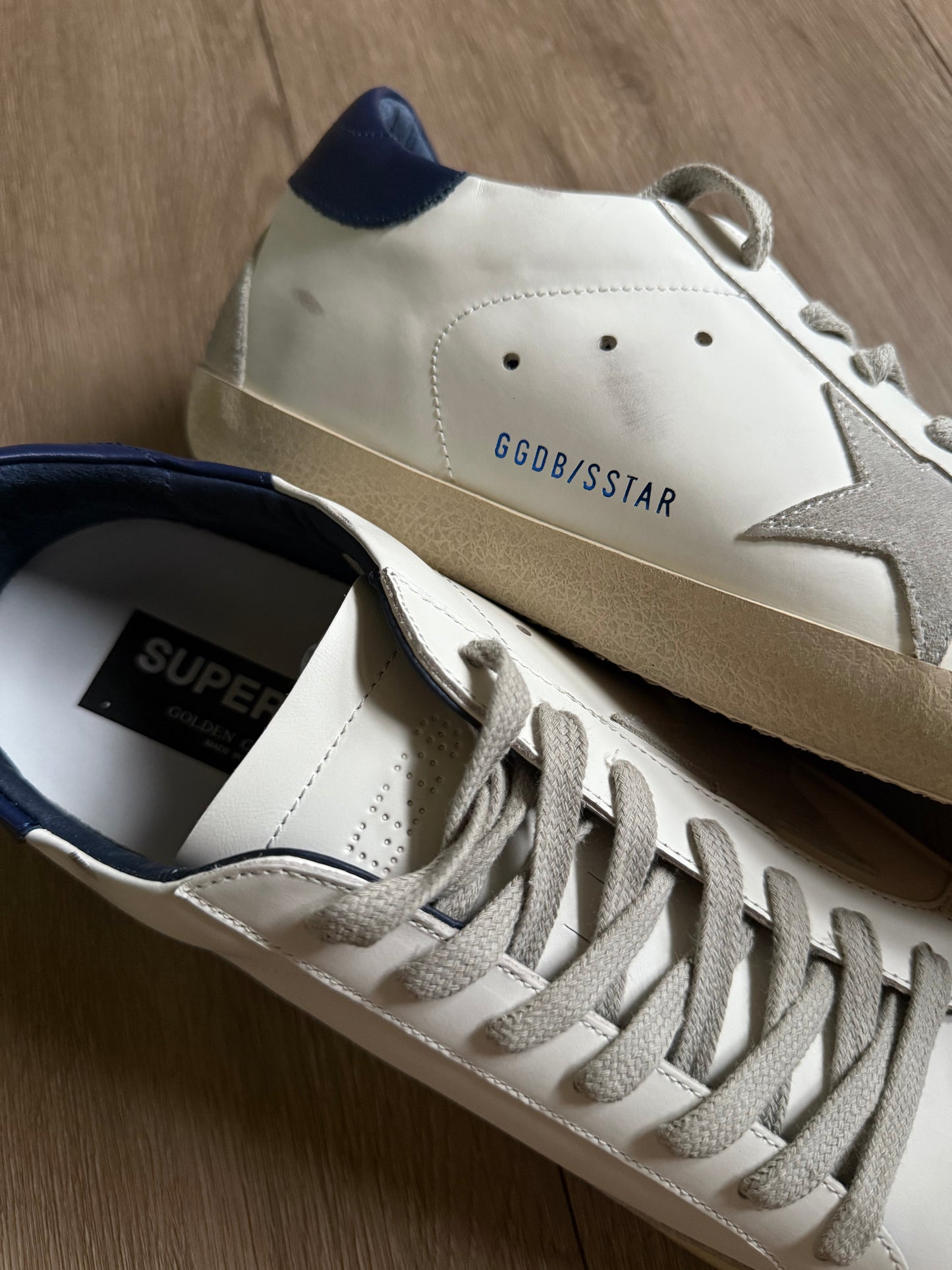 Golden Goose Superstar (White/Navy)