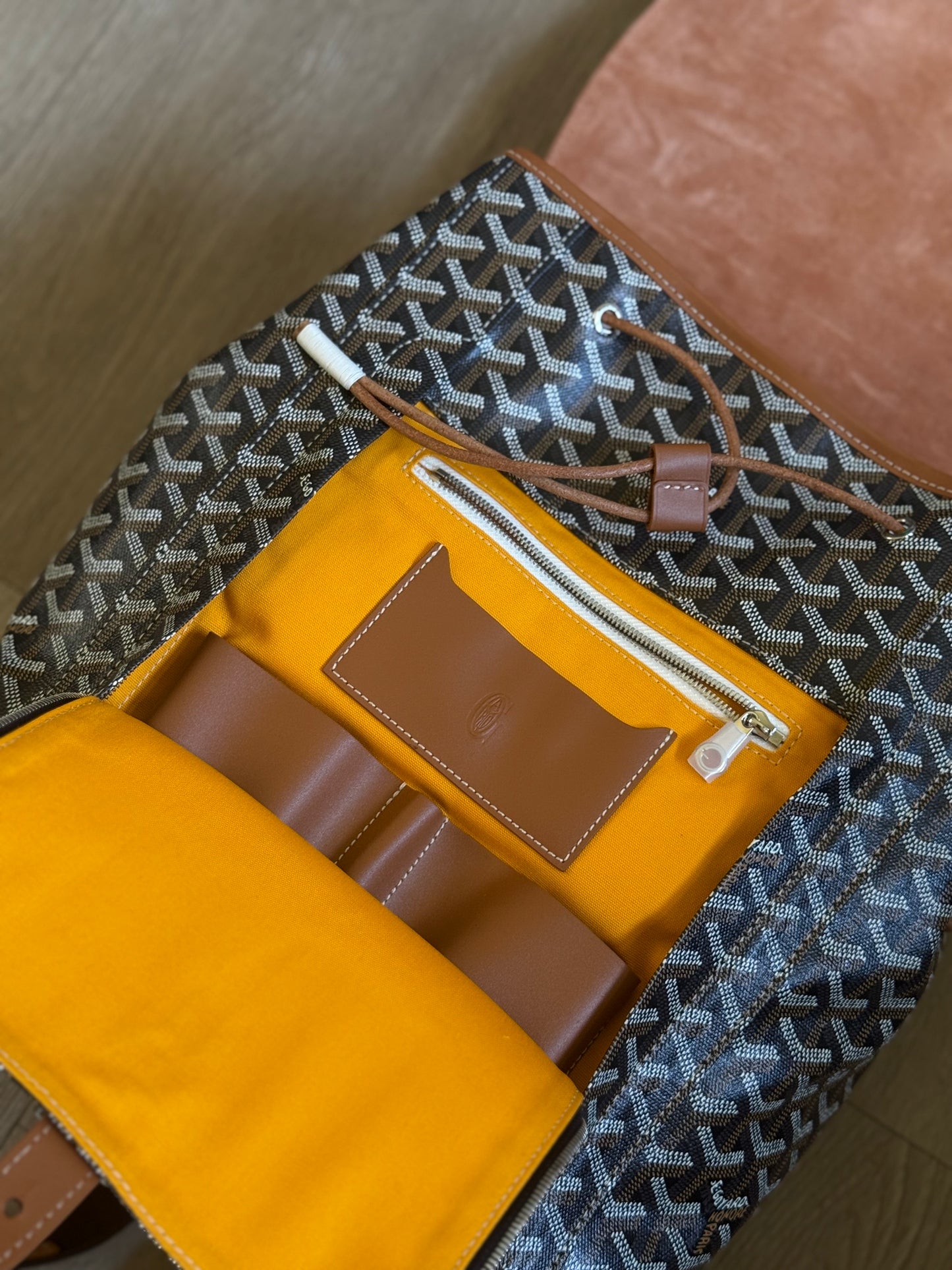 Goyard Alpin MM Backpack (Tan/Black)