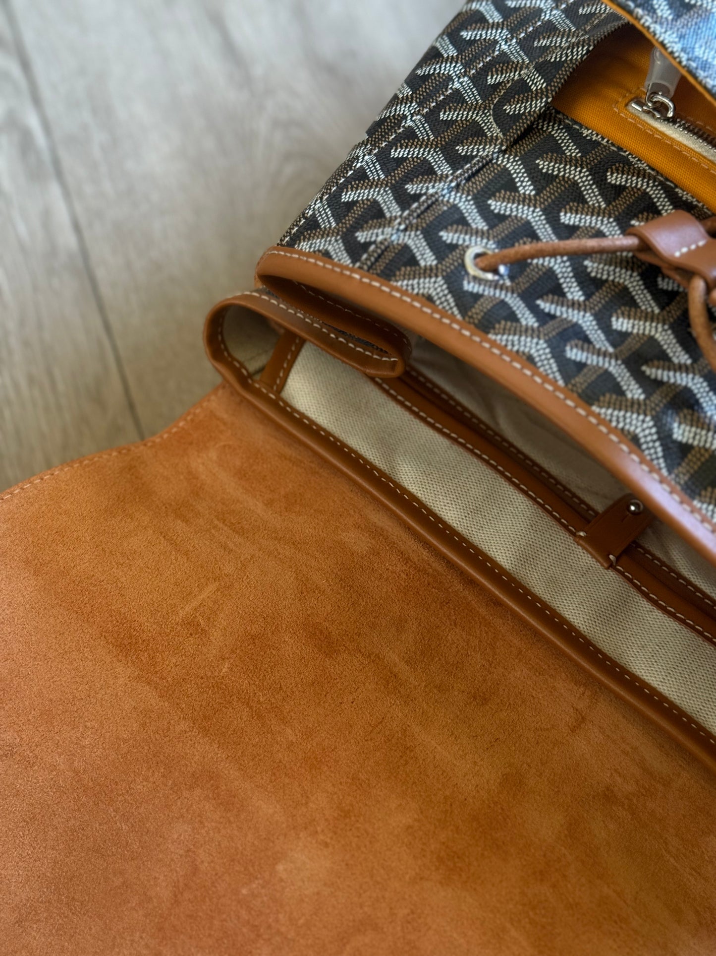 Goyard Alpin MM Backpack (Tan/Black)