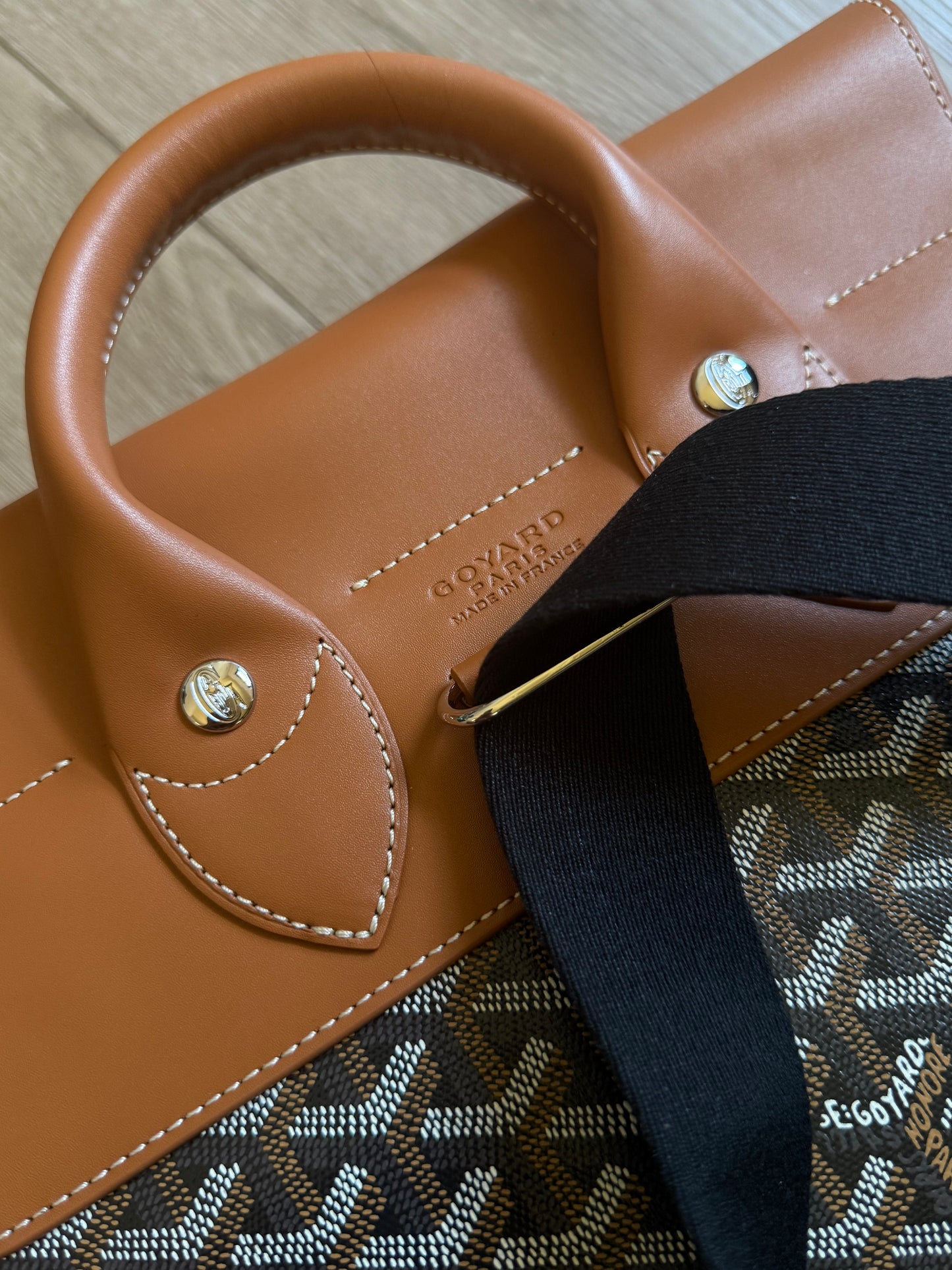 Goyard Alpin MM Backpack (Tan/Black)