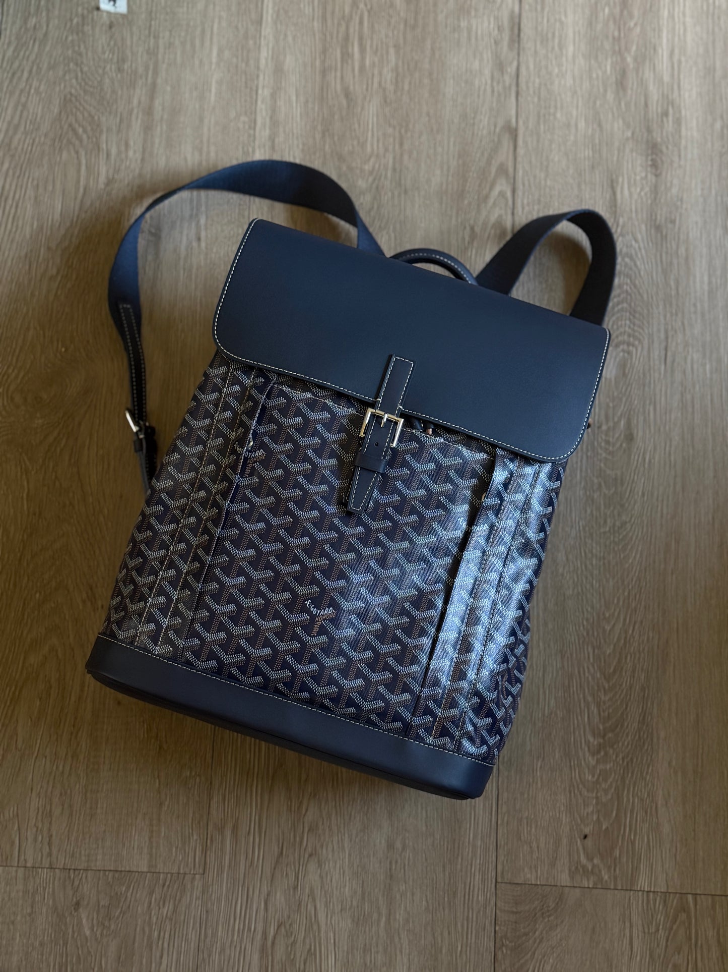 Goyard Alpin MM Backpack (Navy)