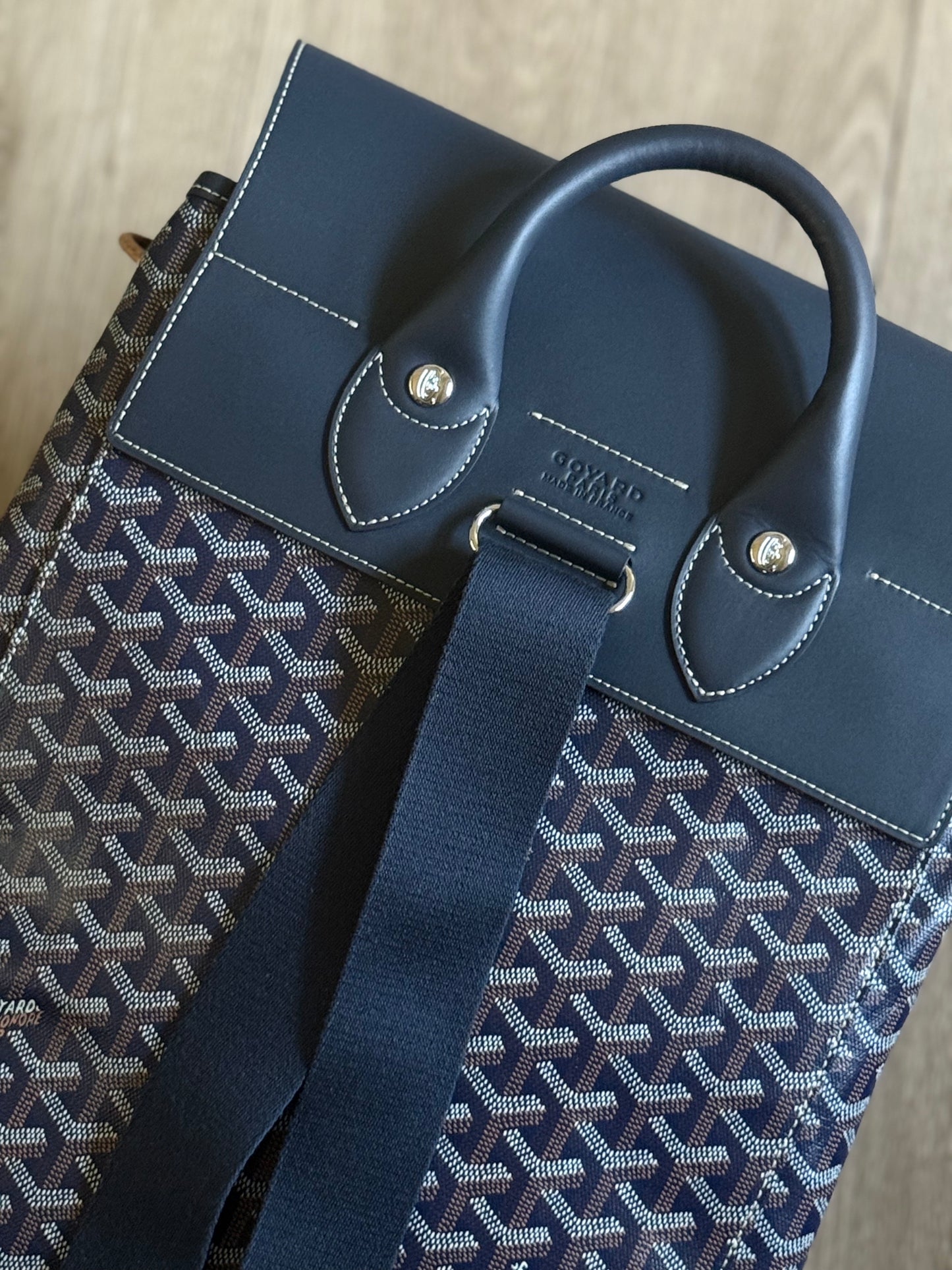 Goyard Alpin MM Backpack (Navy)