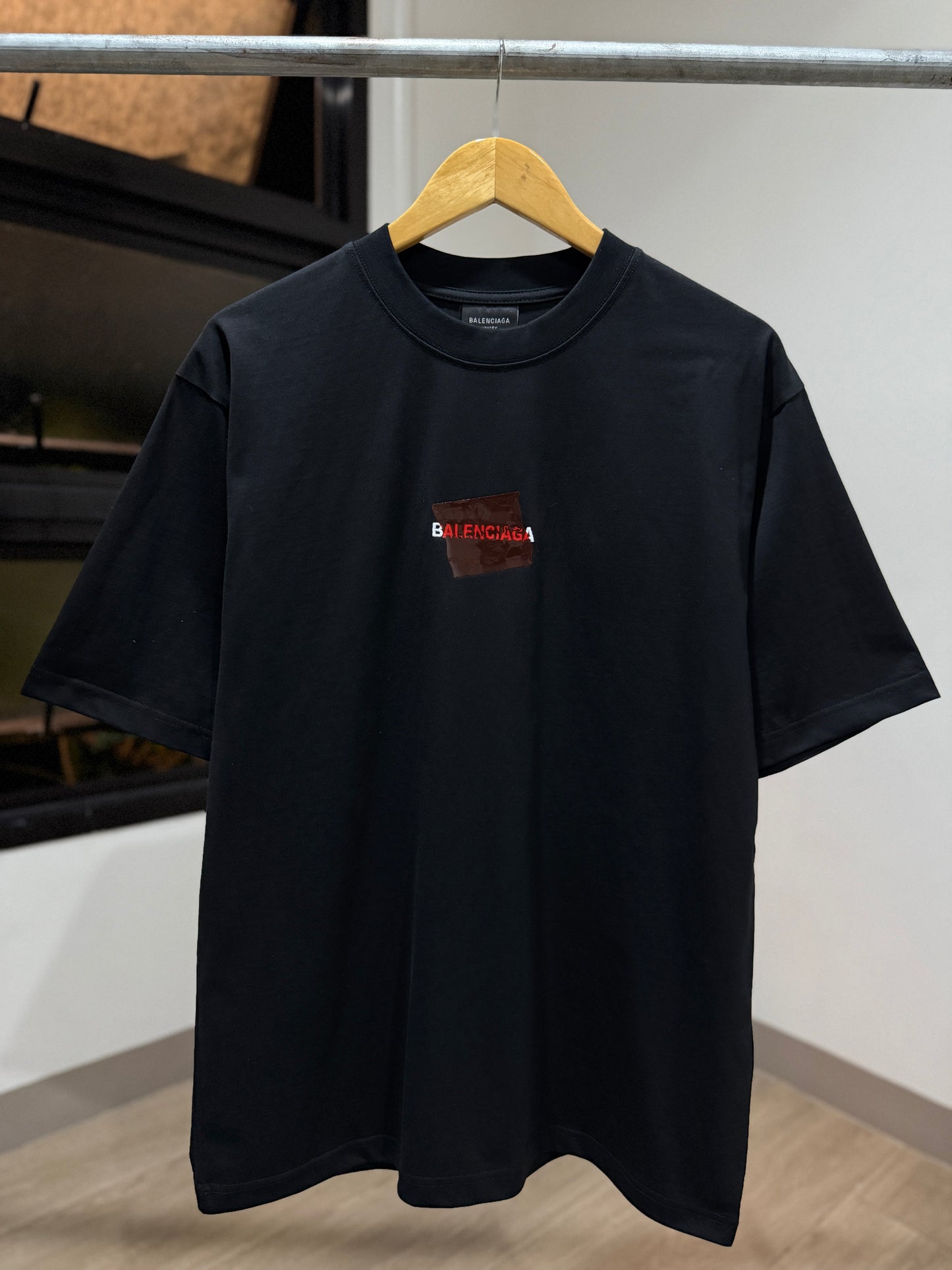 Balenciaga Taped Back T-Shirt (Black)