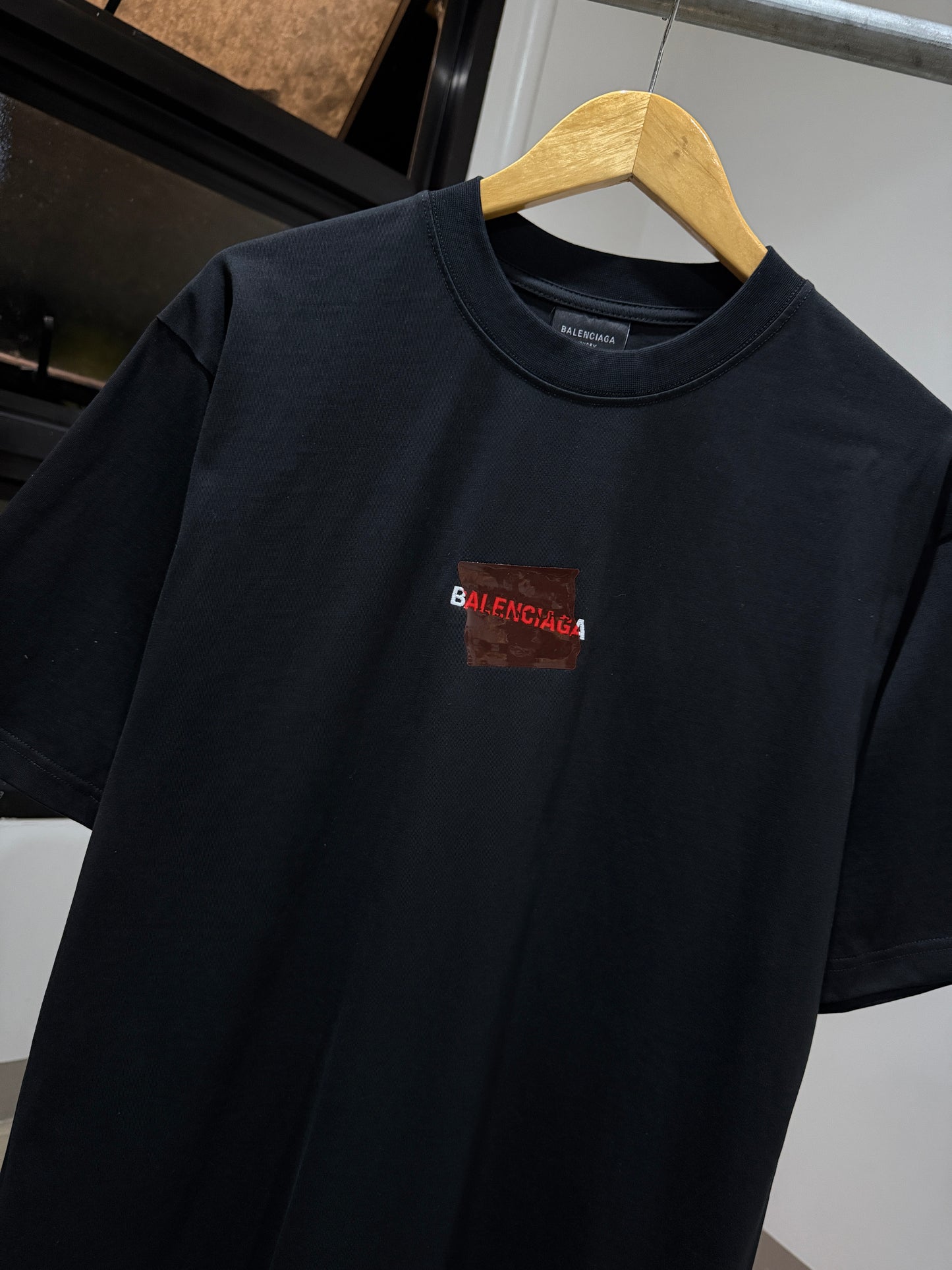 Balenciaga Taped Back T-Shirt (Black)