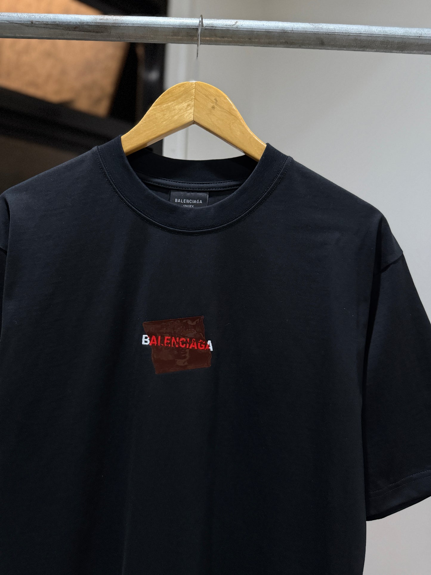 Balenciaga Taped Back T-Shirt (Black)