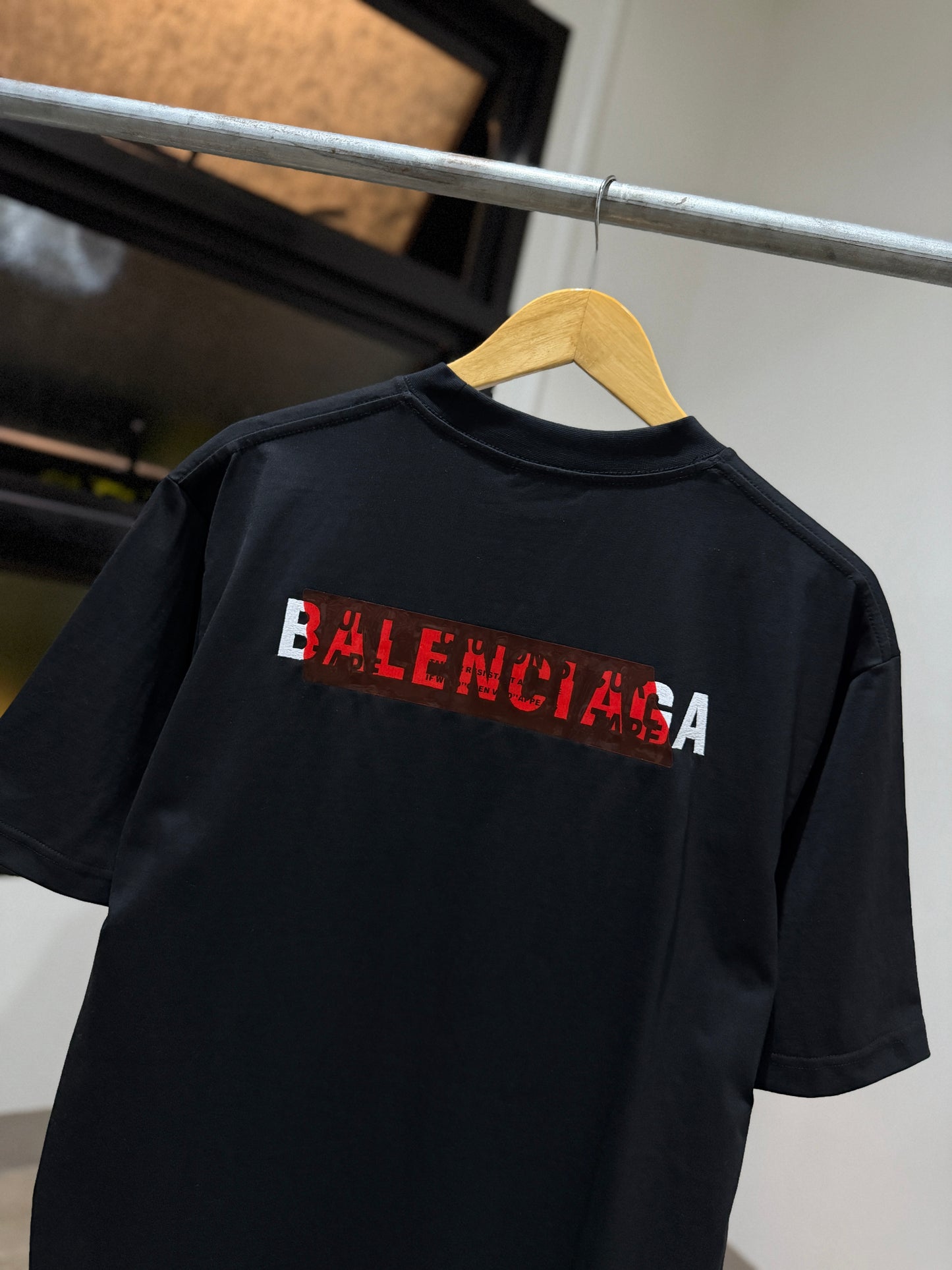 Balenciaga Taped Back T-Shirt (Black)