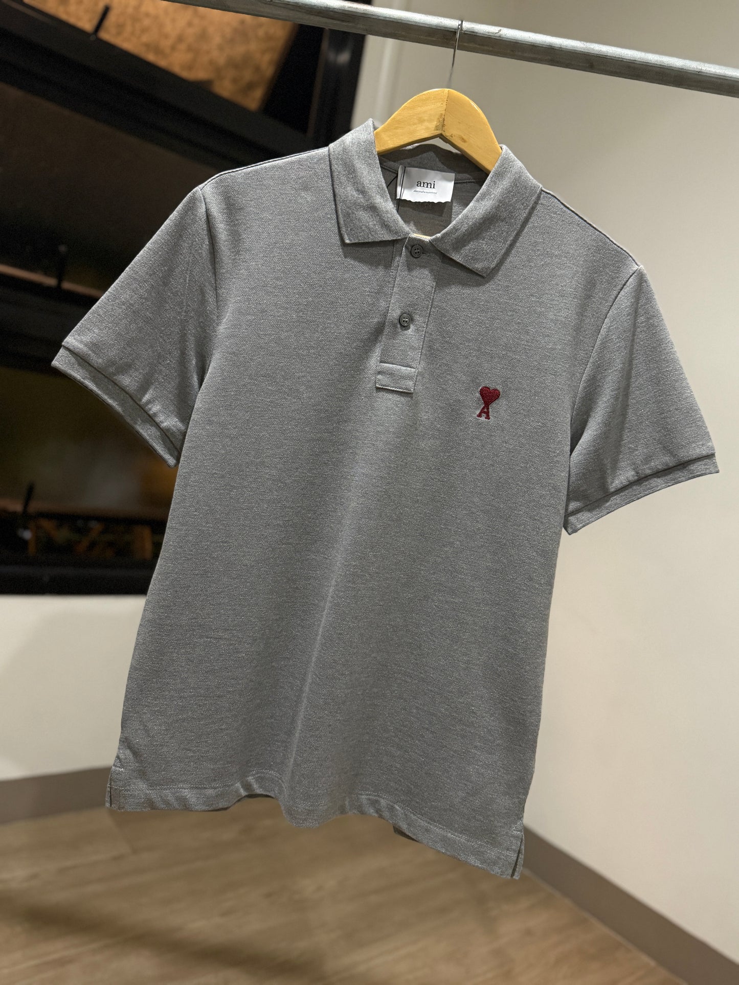 AMI de Coeur Polo Shirt (Gray)