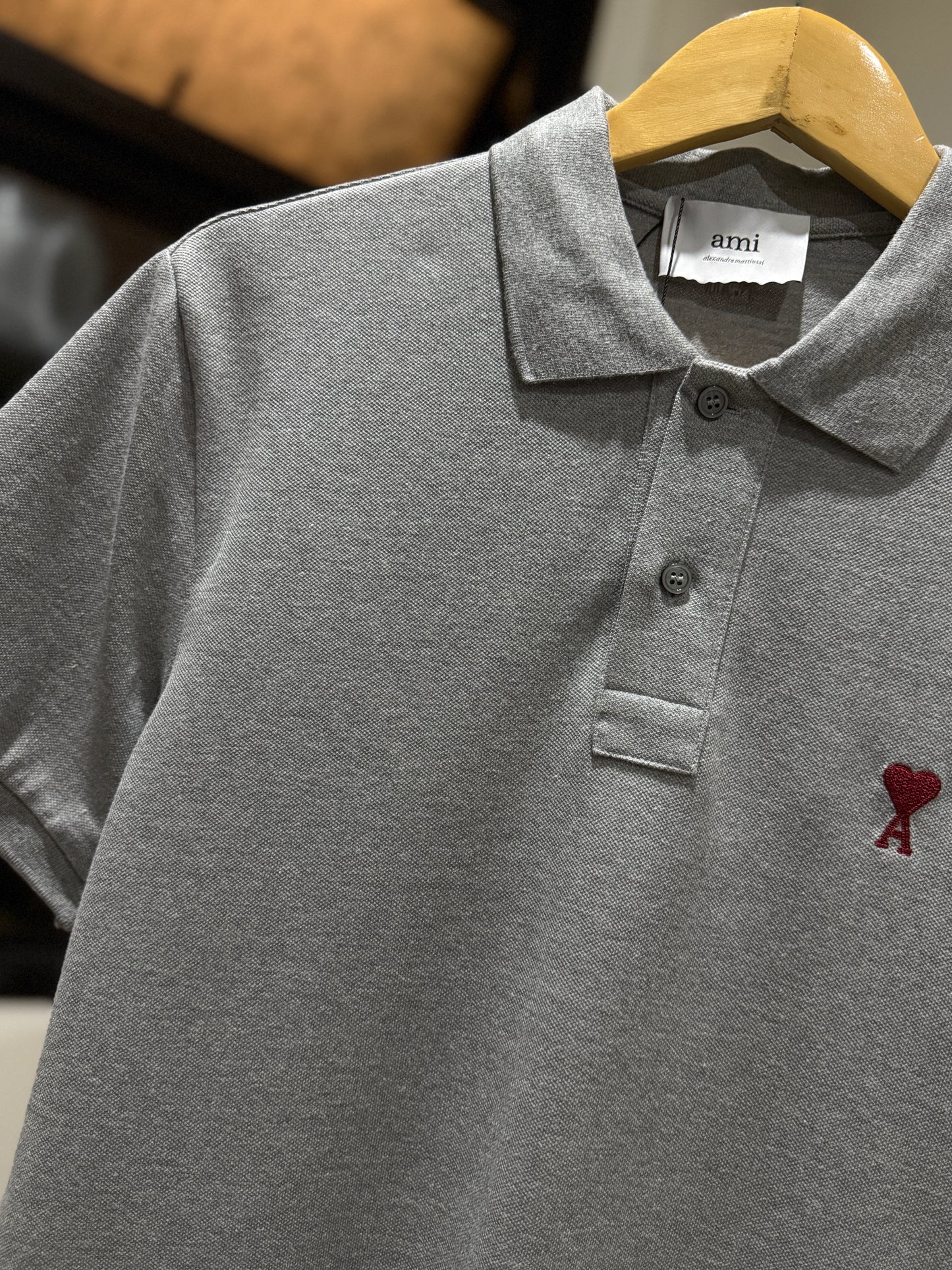 AMI de Coeur Polo Shirt (Gray)