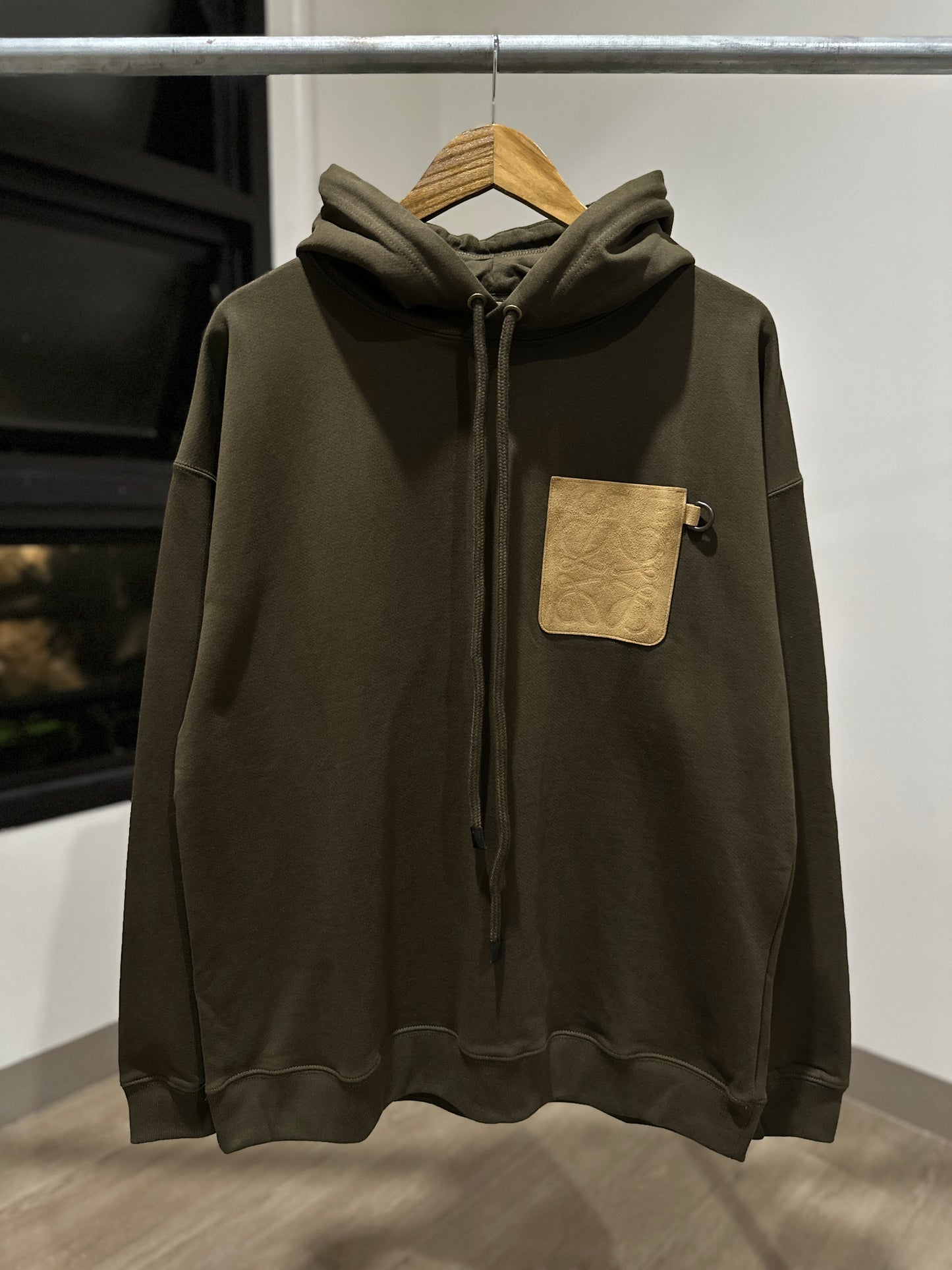 Loewe Anagram Leather Patch Hoodie