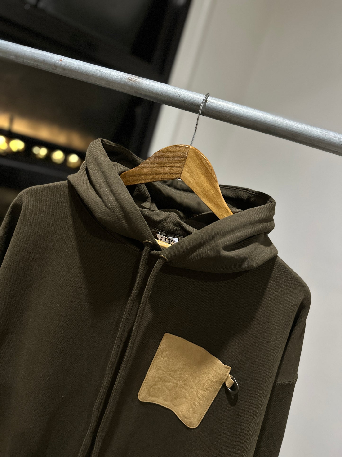 Loewe Anagram Leather Patch Hoodie