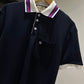Gucci Pocket Double G Polo Shirt (Navy)
