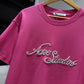 Acne Studios Embroidered T-Shirt (Pink)