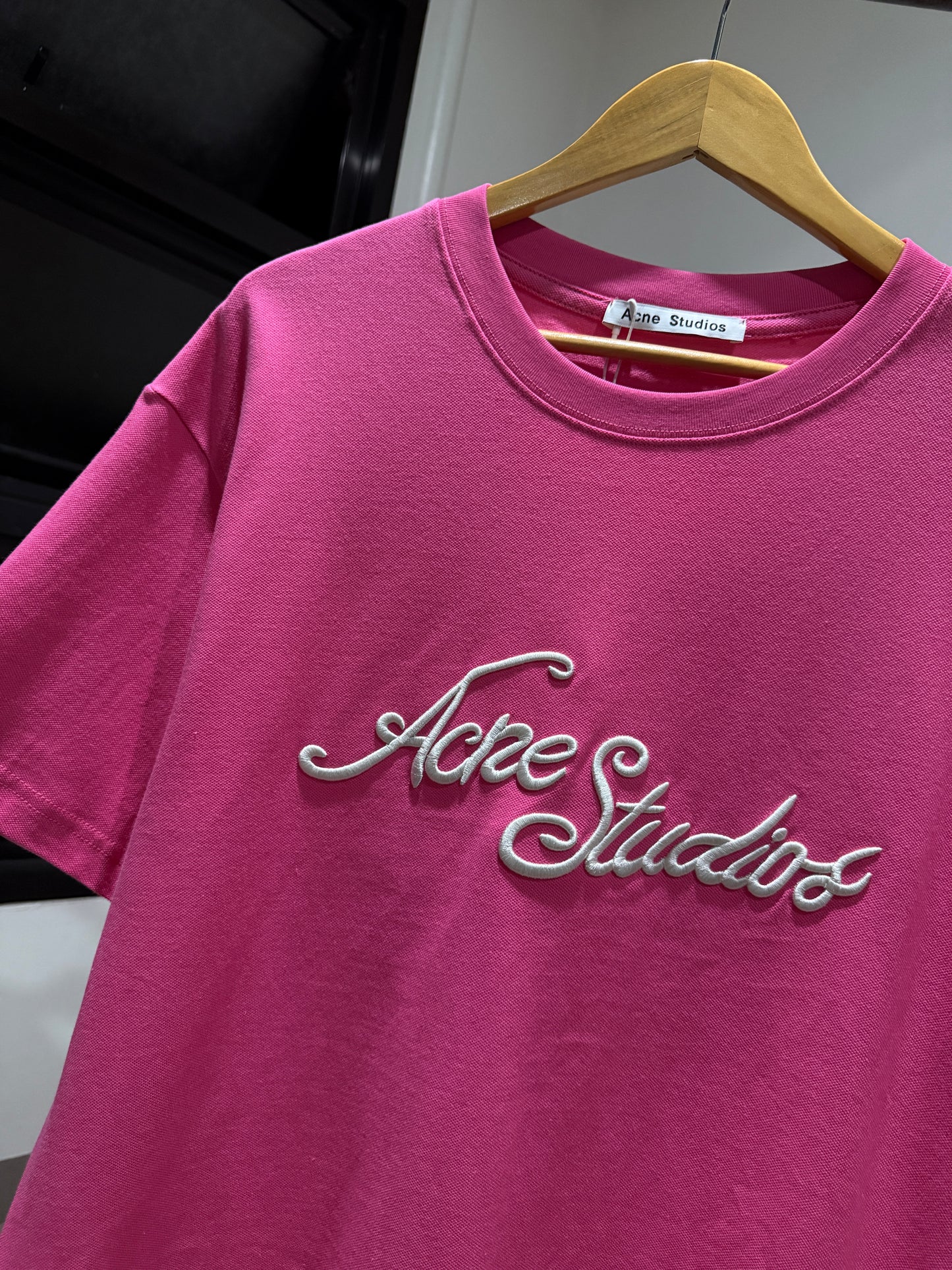 Acne Studios Embroidered T-Shirt (Pink)