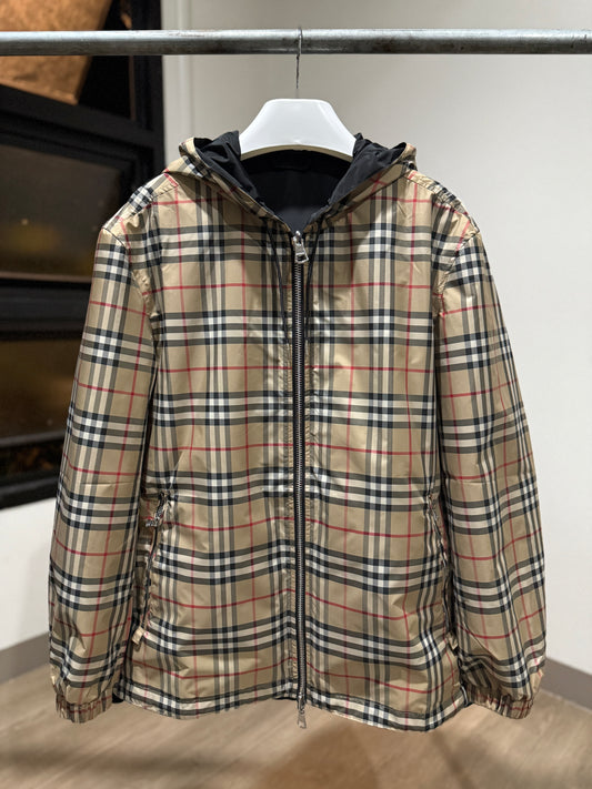 Burberry Hooded Reversible Check Windbreaker