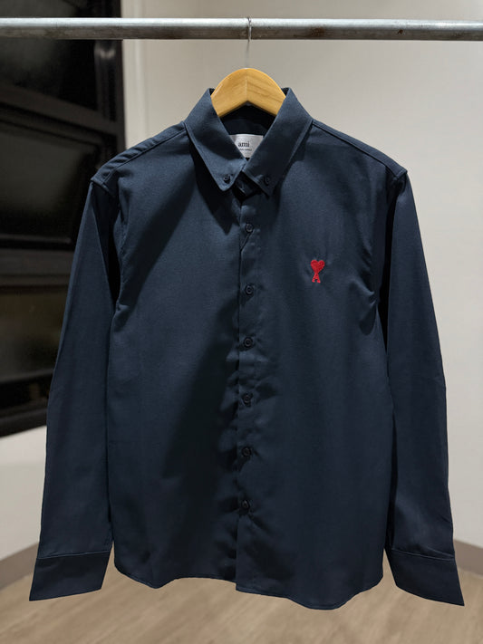 AMI Paris Long-sleeve Button Down (Oxford/Navy)