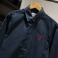 AMI Paris Long-sleeve Button Down (Oxford/Navy)