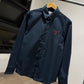 AMI Paris Long-sleeve Button Down (Oxford/Navy)