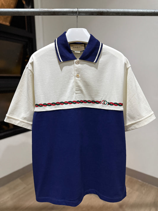 Gucci Interlocking G Cotton Piquet Polo Shirt