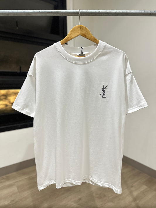 YSL Cotton T-Shirt (White)