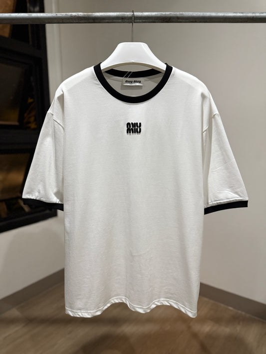 MiuMiu Cotton T-Shirt (White)