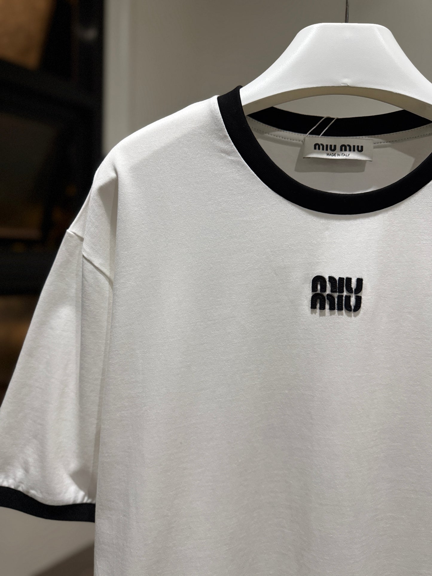 MiuMiu Cotton T-Shirt (White)