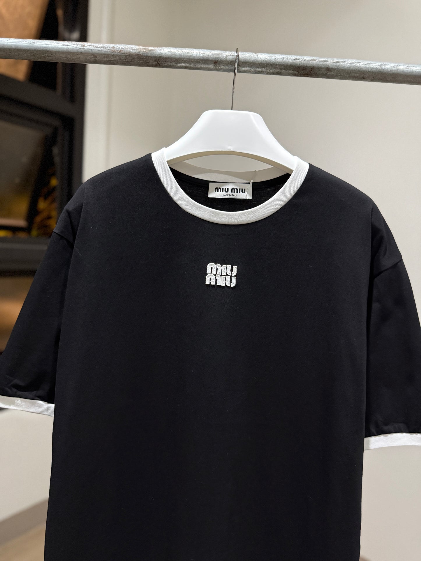 MiuMiu Cotton T-Shirt (Black)