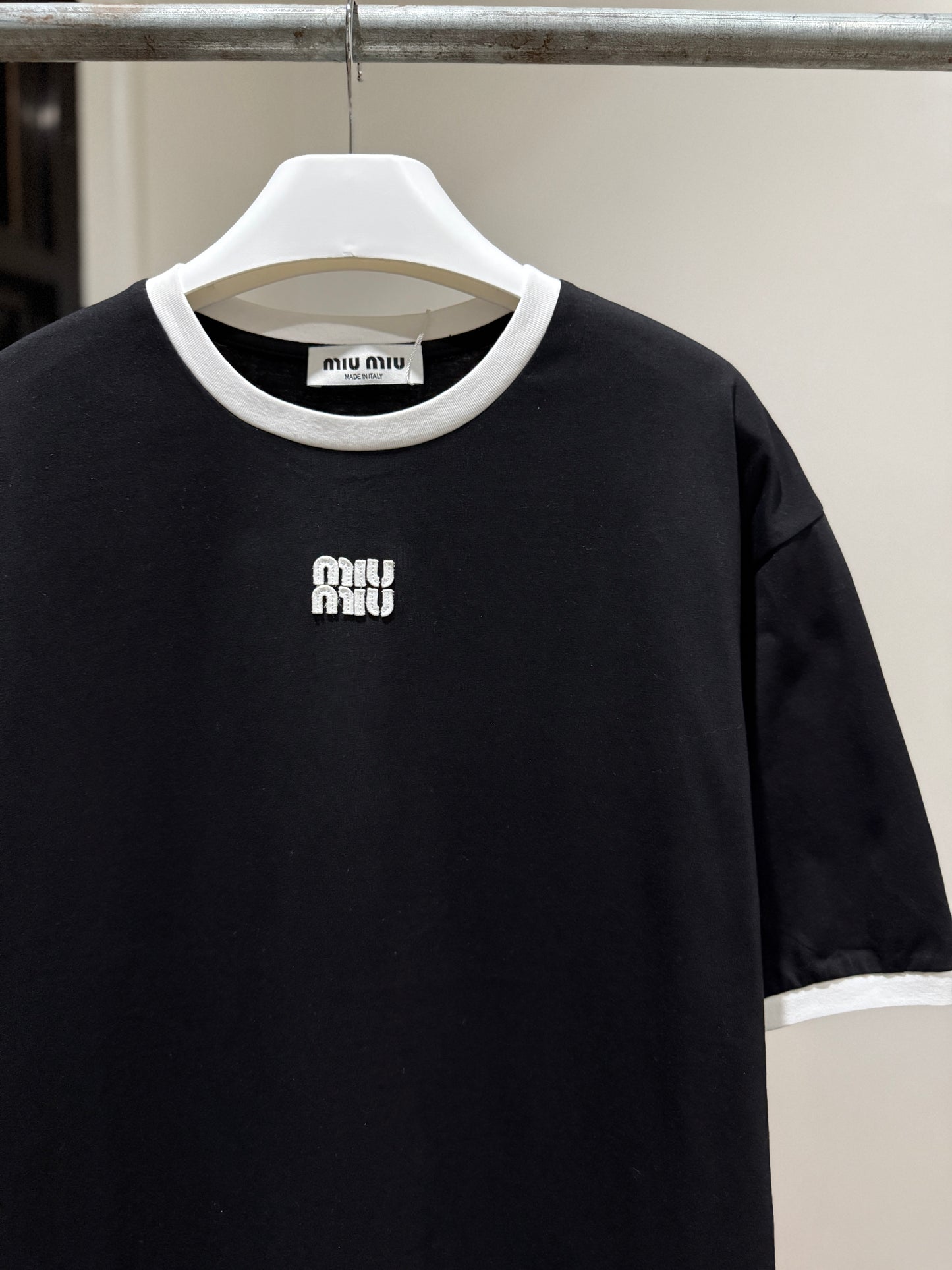 MiuMiu Cotton T-Shirt (Black)