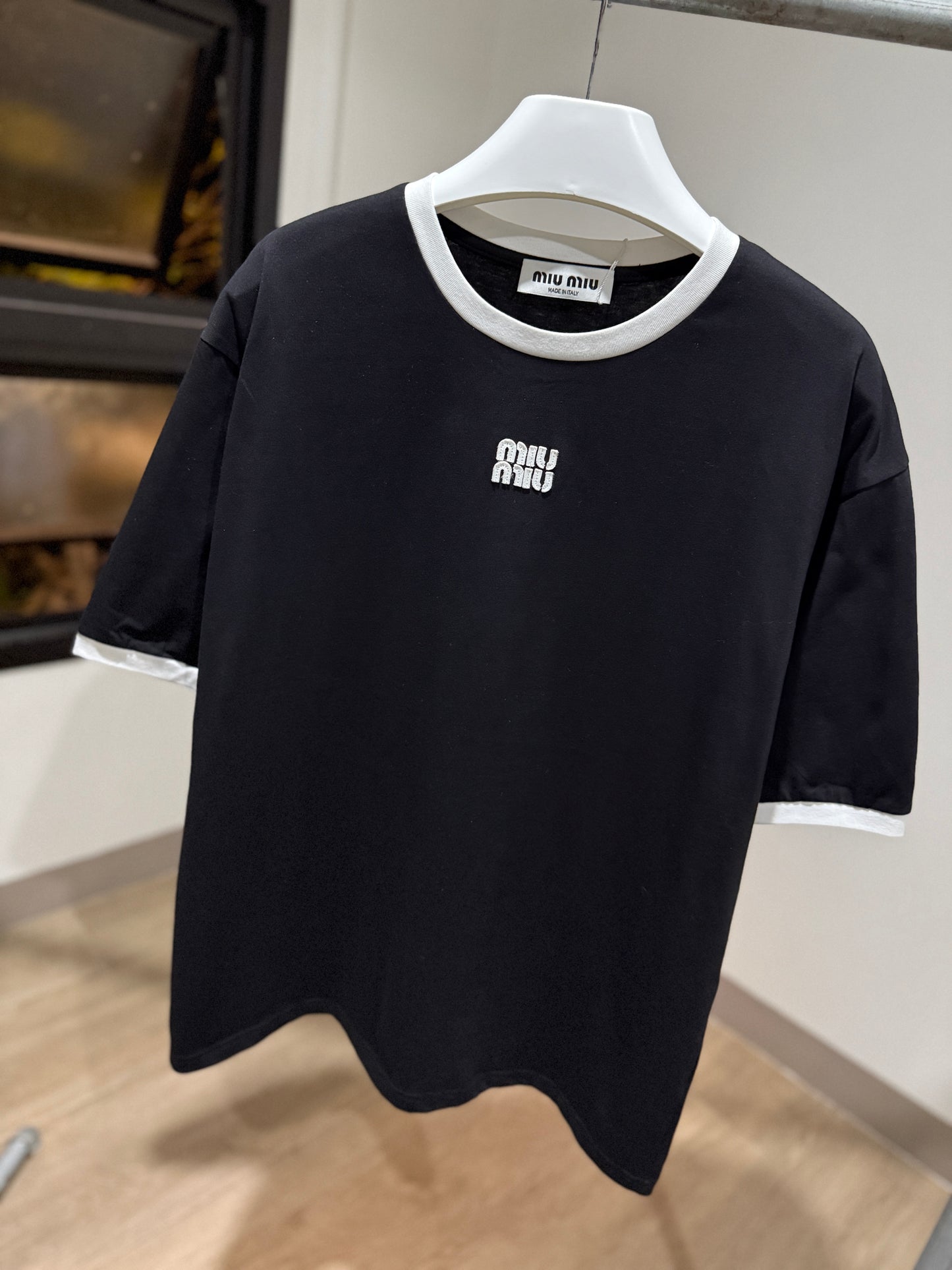 MiuMiu Cotton T-Shirt (Black)
