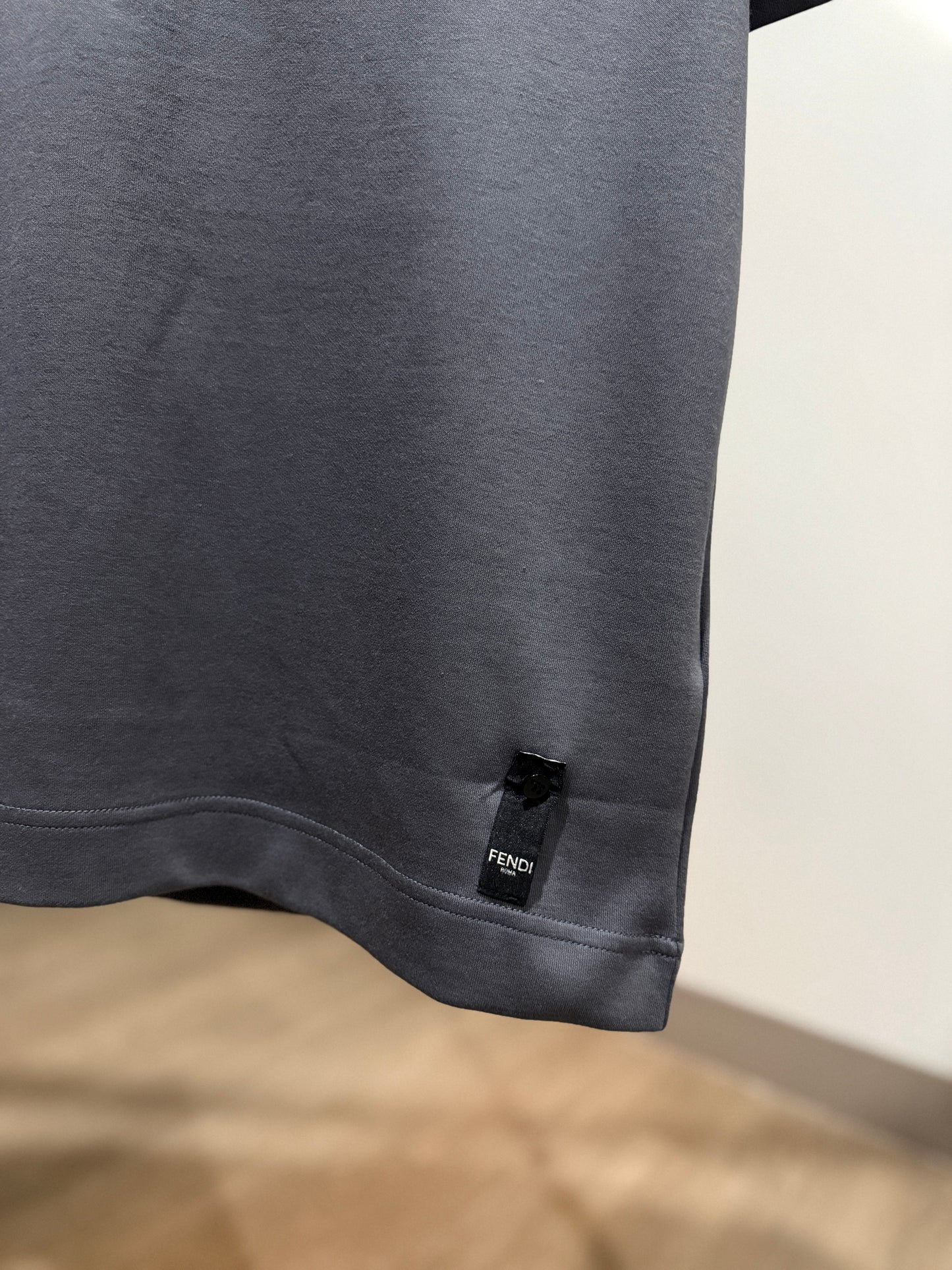 Fendi Pocket Cotton T-Shirt (Gray)