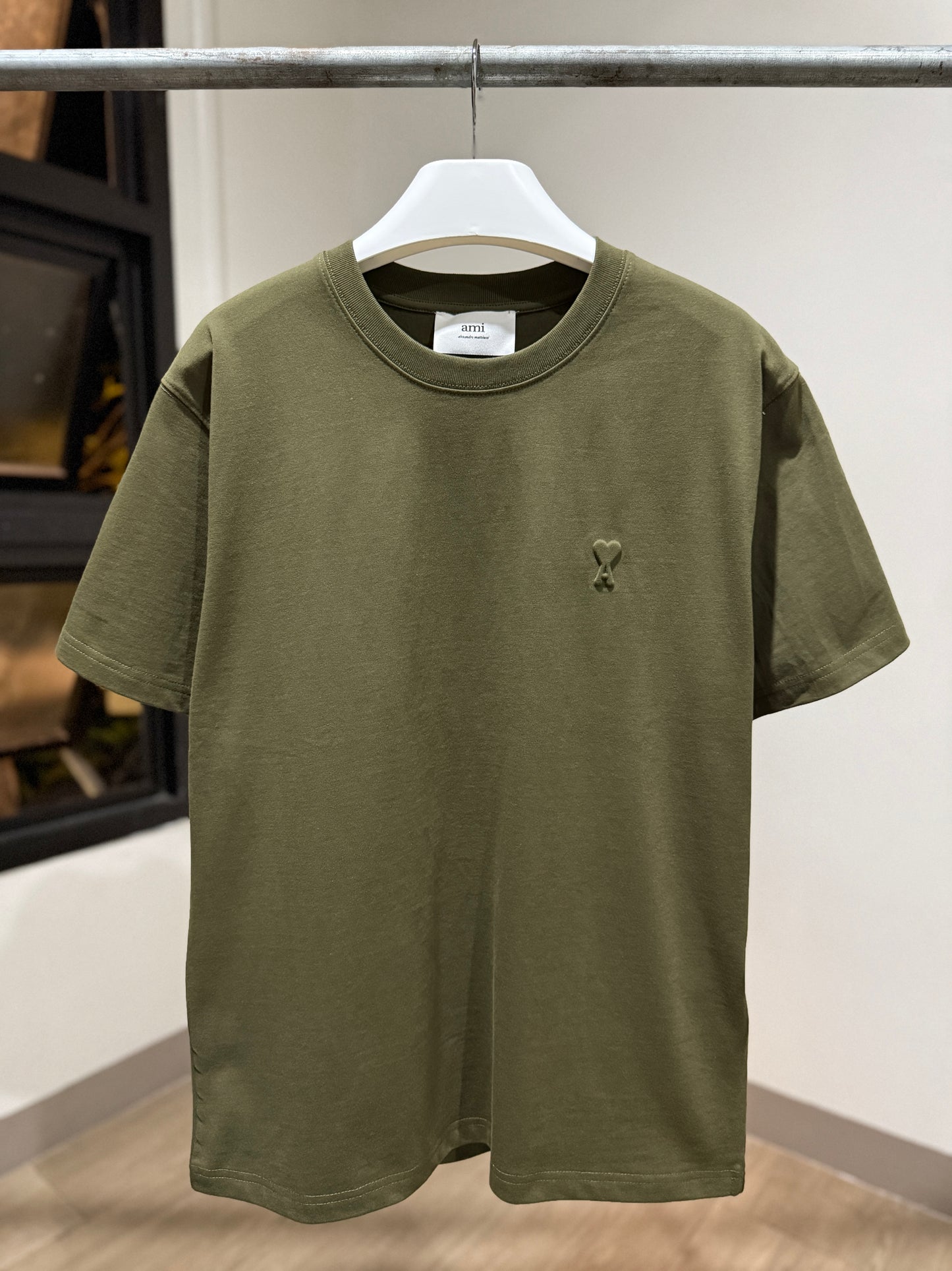 AMI de Coeur Embossed Logo T-Shirt (Sage Green)