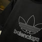 Balenciaga | Adidas Oversized T-Shirt (Black/Embroidered)