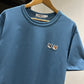 Maison Kitsune Double Fox Head Patch T-Shirt (Blue)