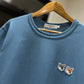 Maison Kitsune Double Fox Head Patch T-Shirt (Blue)