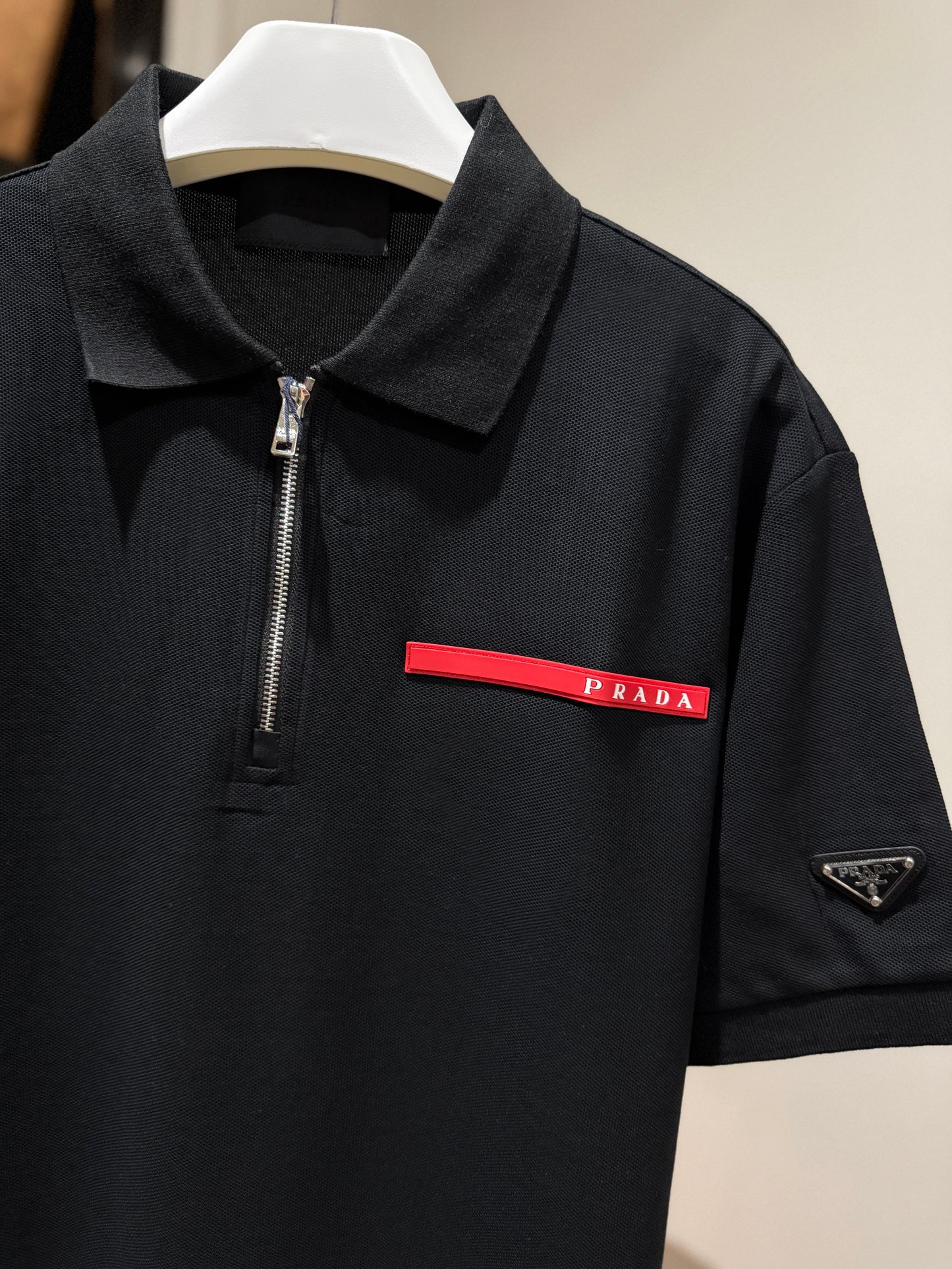Prada Luna Rossa Quarter-Zip Polo Shirt