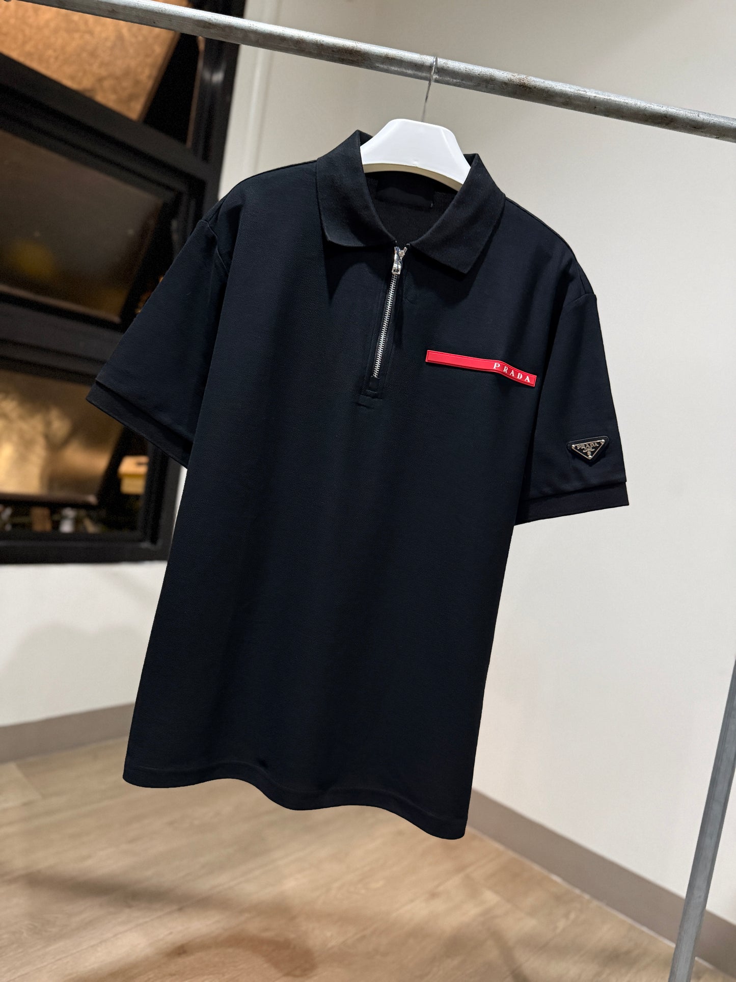 Prada Luna Rossa Quarter-Zip Polo Shirt