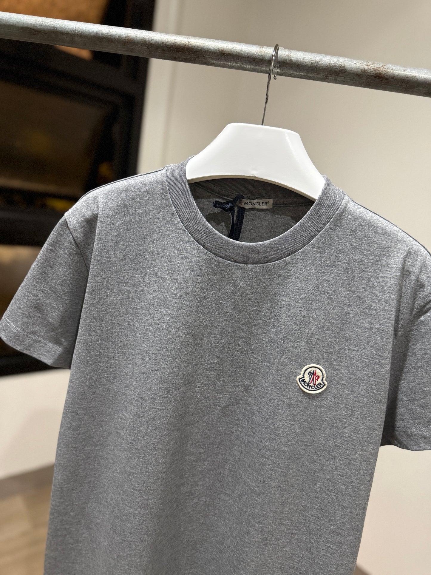 Moncler Logo Patch T-Shirt (Gray)