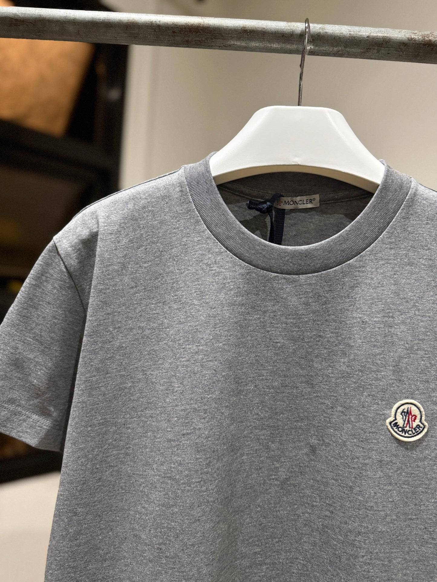 Moncler Logo Patch T-Shirt (Gray)