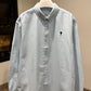 AMI Paris Long-sleeve Button Down (Blue/Black)