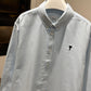AMI Paris Long-sleeve Button Down (Blue/Black)