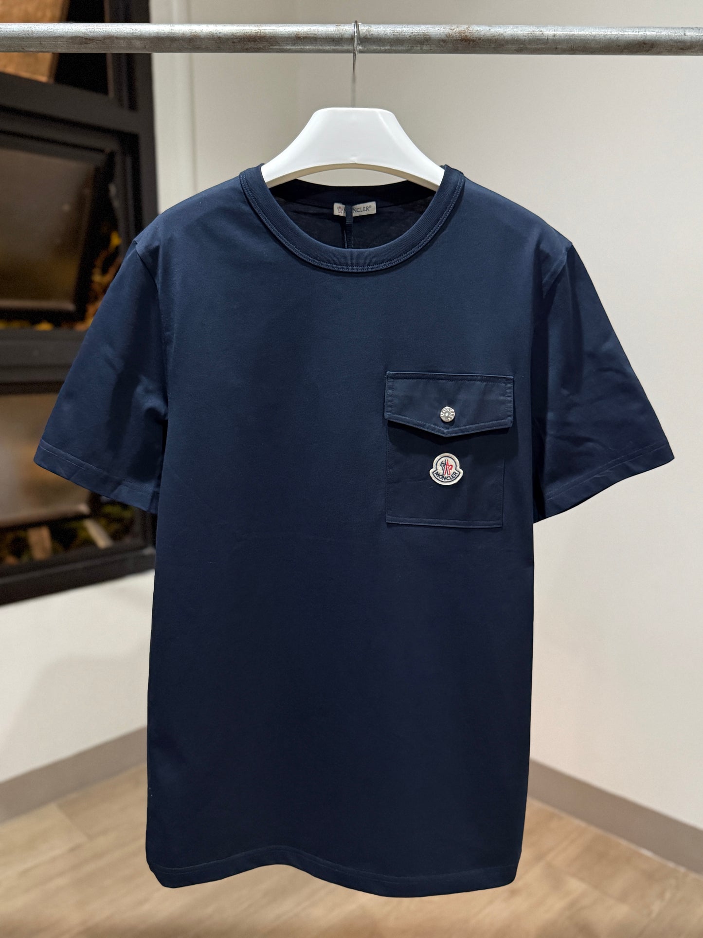 Moncler Cotton Pocket T-Shirt (Navy)