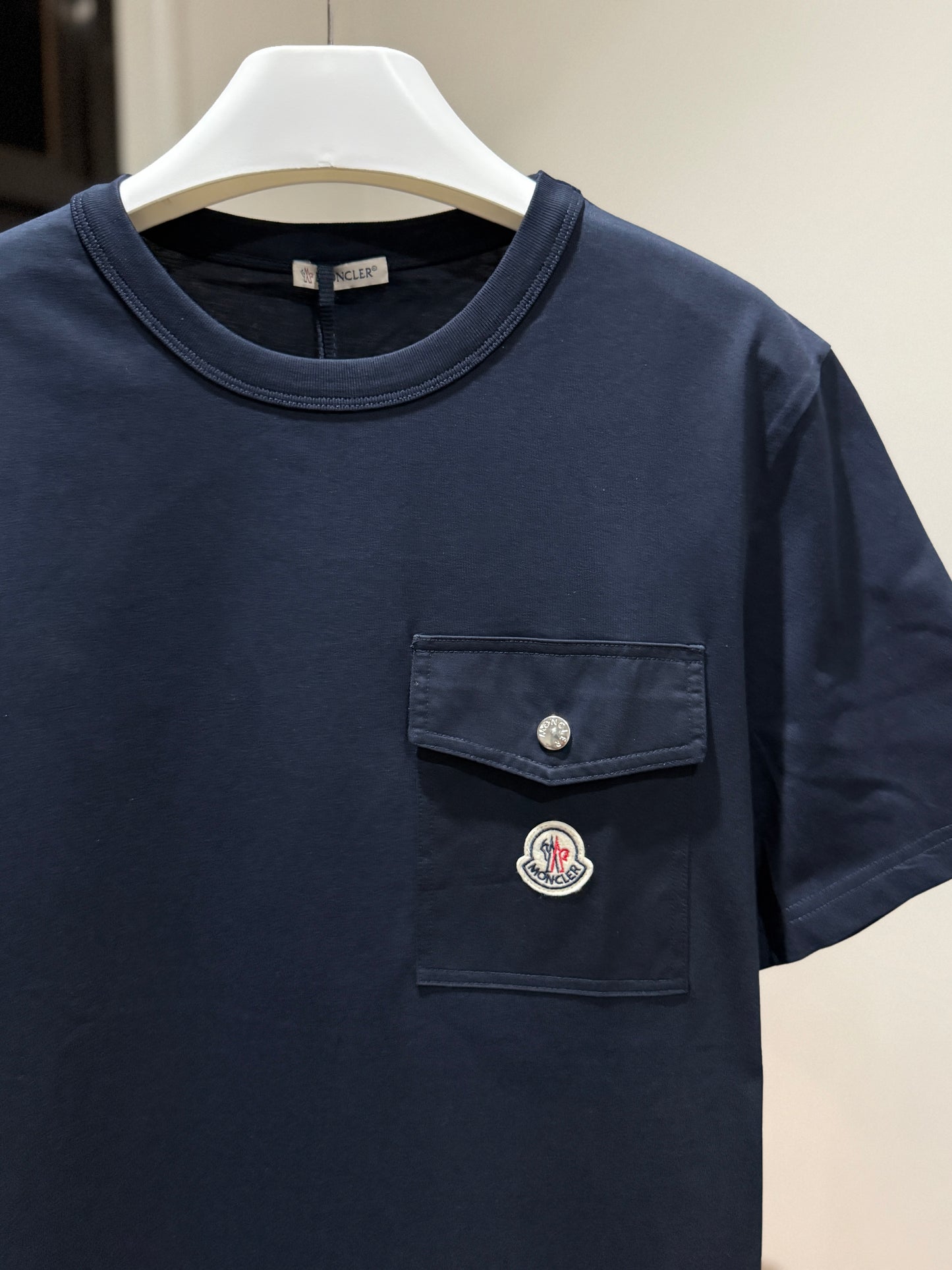 Moncler Cotton Pocket T-Shirt (Navy)