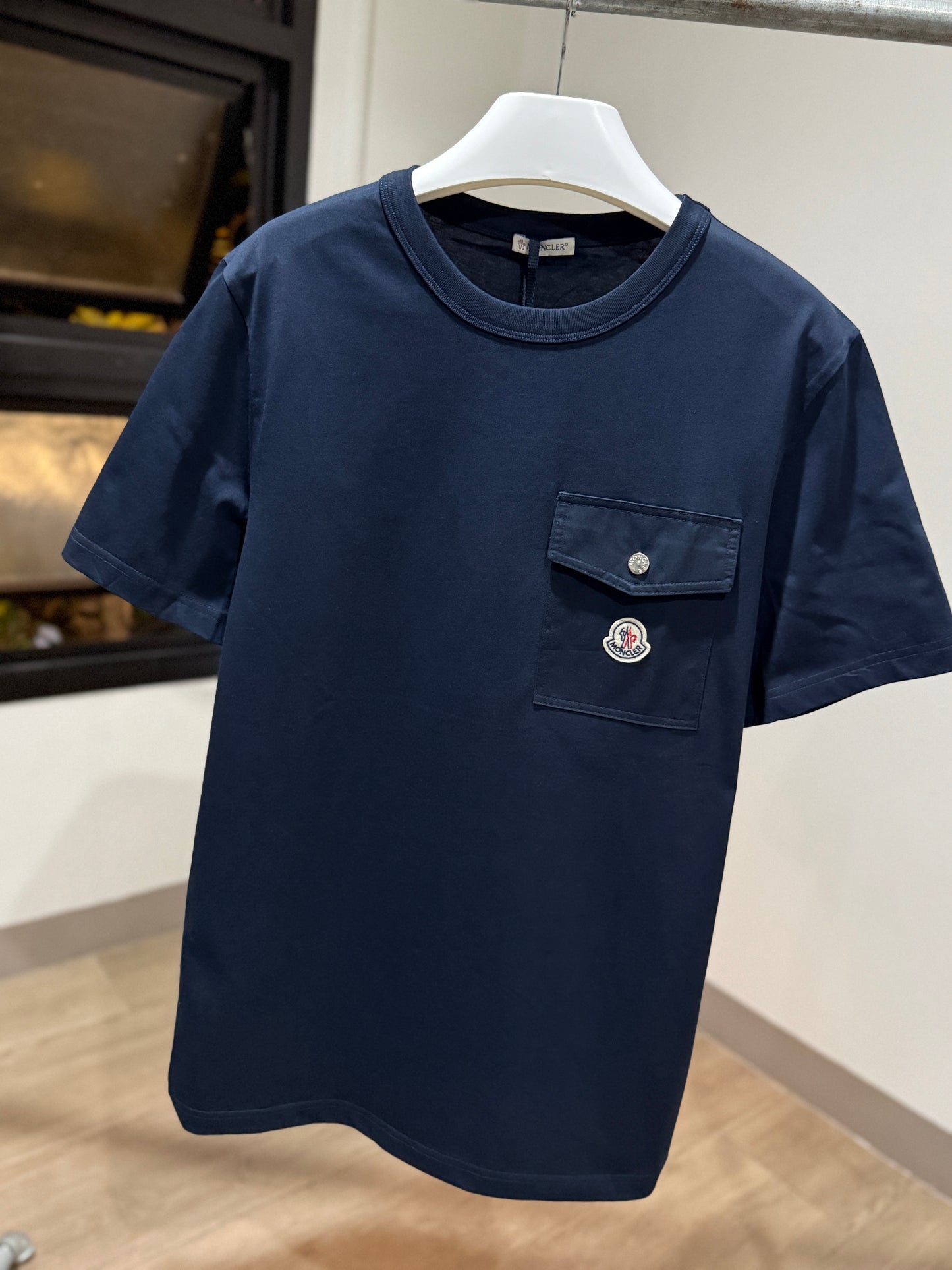 Moncler Cotton Pocket T-Shirt (Navy)