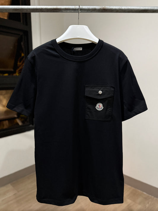 Moncler Cotton Pocket T-Shirt (Black)