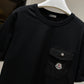Moncler Cotton Pocket T-Shirt (Black)