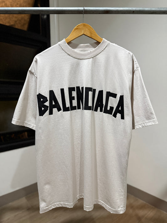 Balenciaga New Tape Type T-Shirt (Cement White)